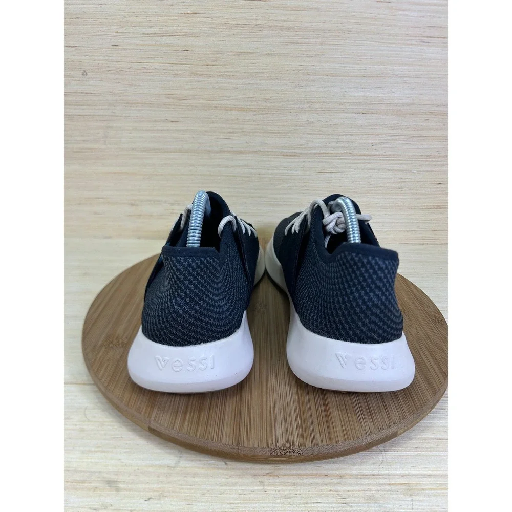 Vessi Everyday Classic Waterproof Sneakers Navy Blue Black Womens 10 Low Top
